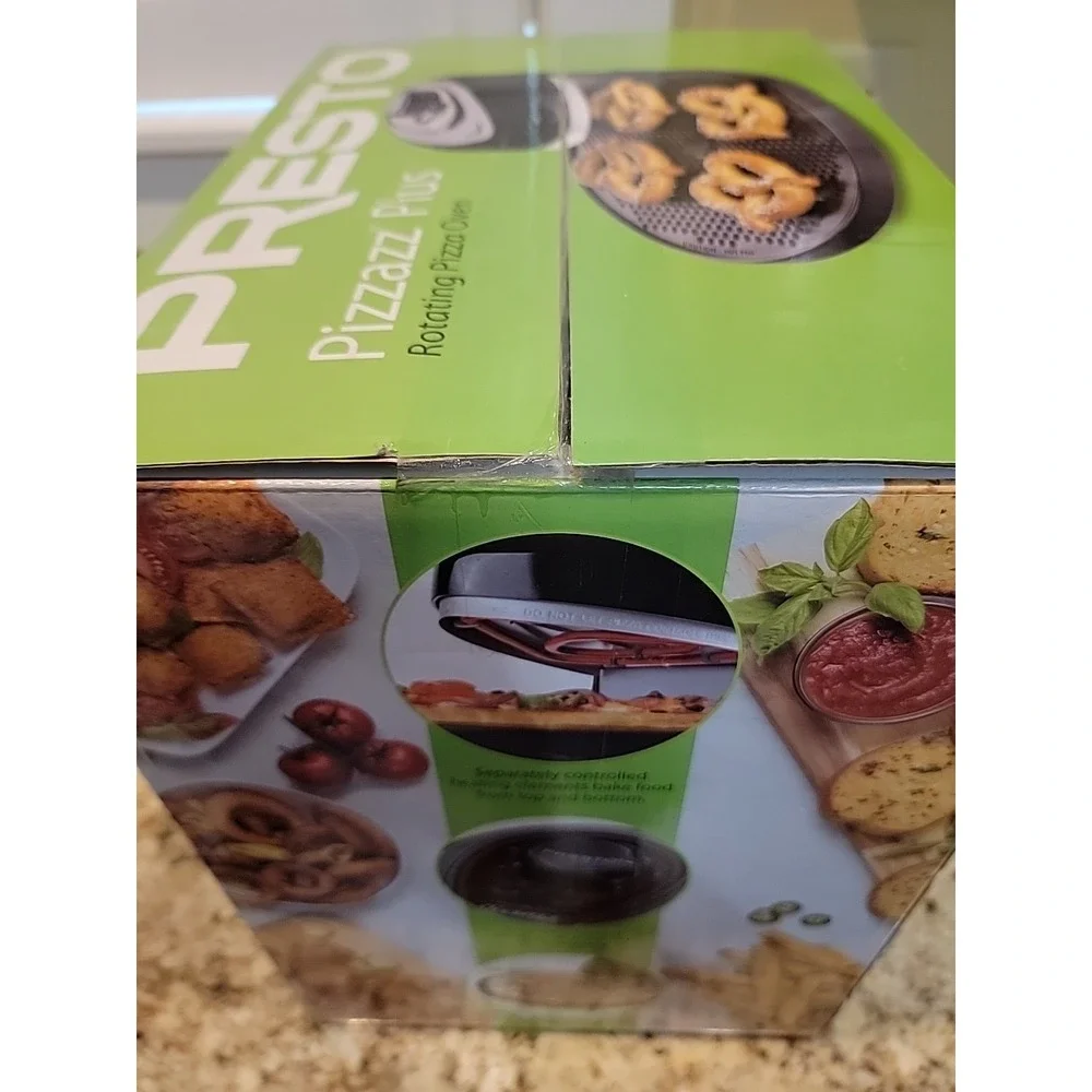Presto 03430 Pizzazz Plus Rotating Pizza Oven, Bake 7-12